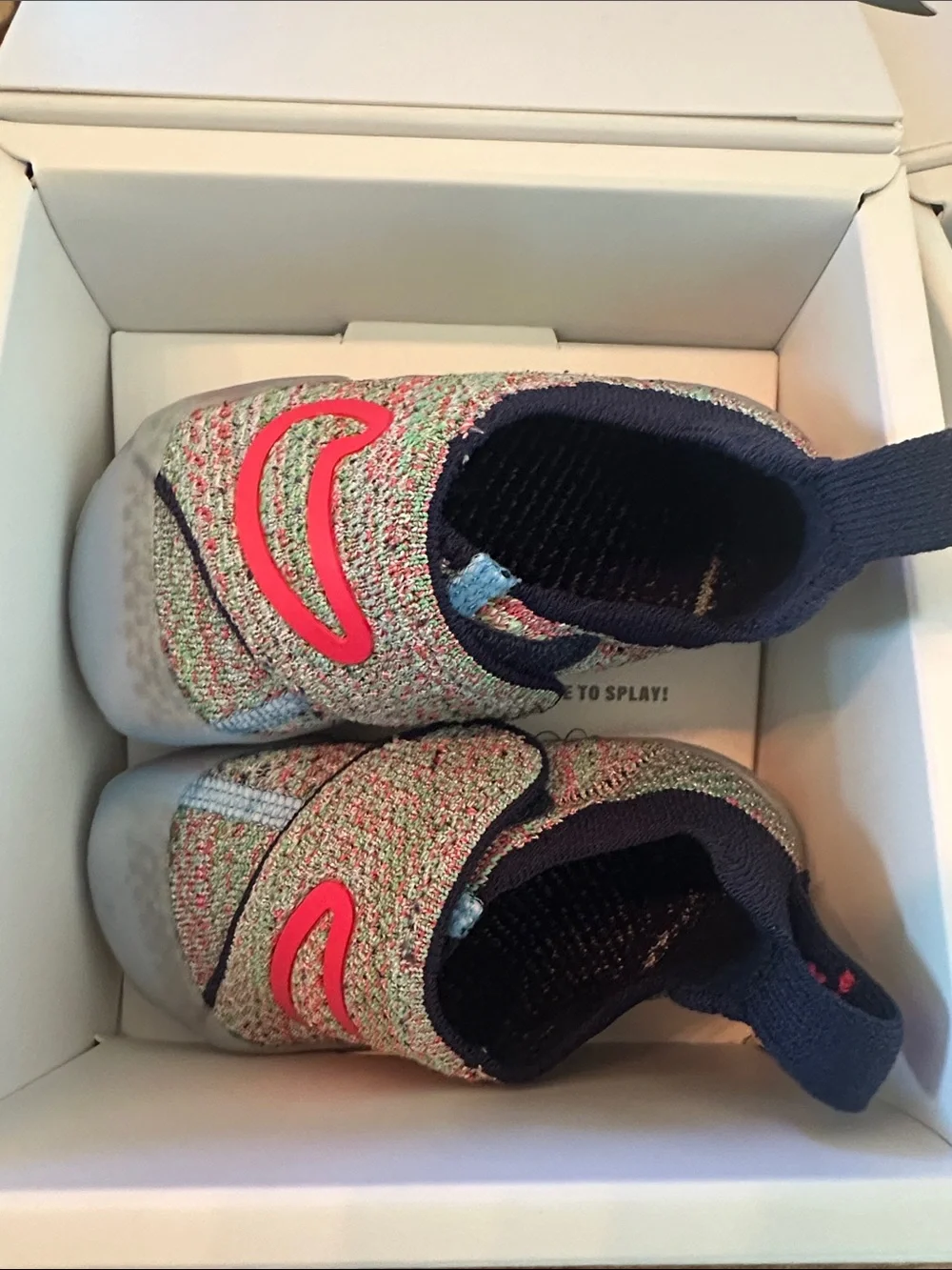 Nike Swoosh 1 (TD) Kids Shoes - Hydrogen Blue & Fusion Red Size 6C NEW